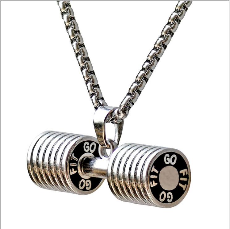 Fitness Hantel Anhänger - Motivierender Schmuck für Sportler