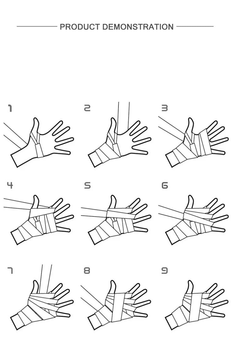 Box-Bandagen 2er Set - Baumwolle Handgelenkbandagen für Boxen & MMA