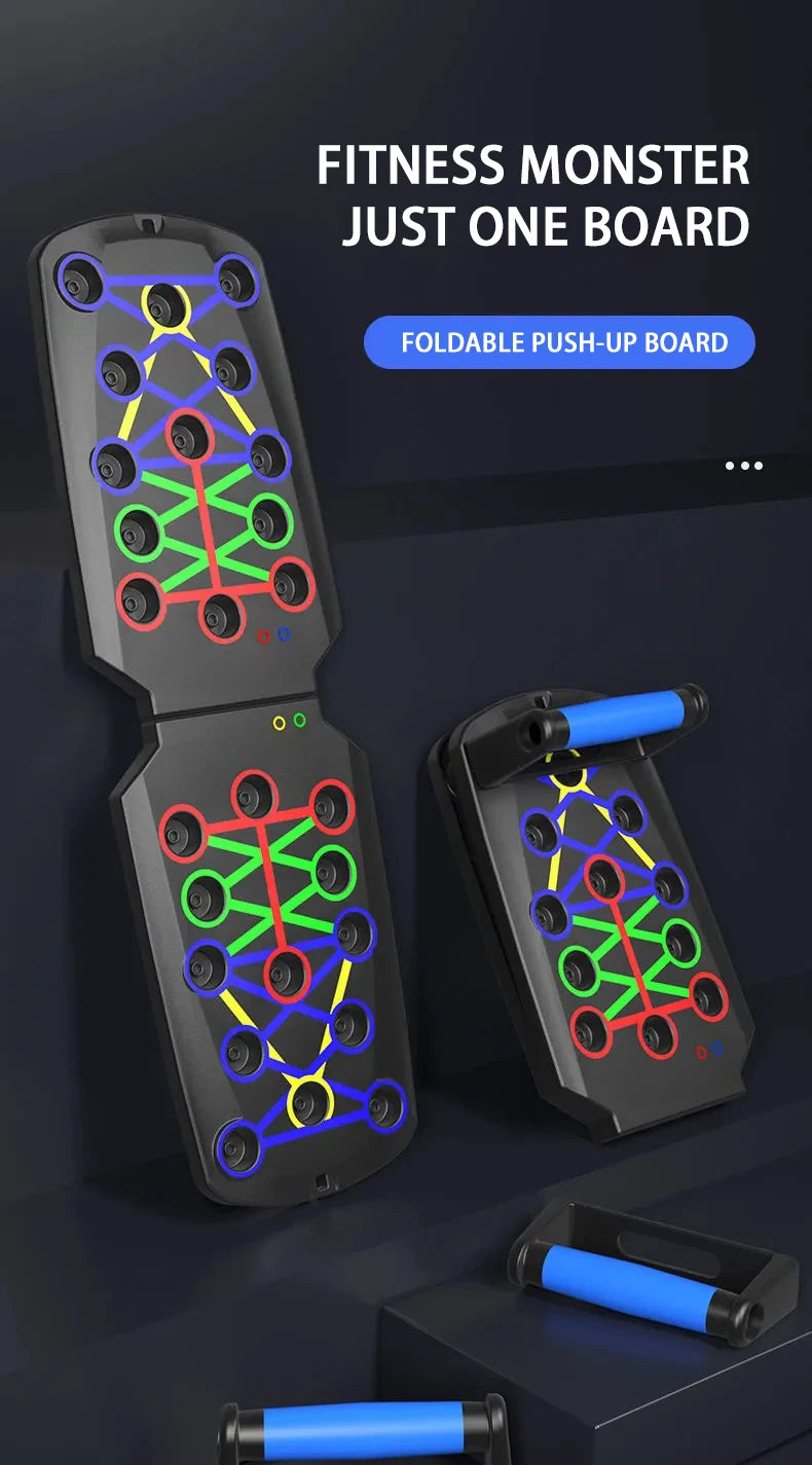 Push-up Board Set - Multifunktionales Liegestütz-System für Brustaufbau