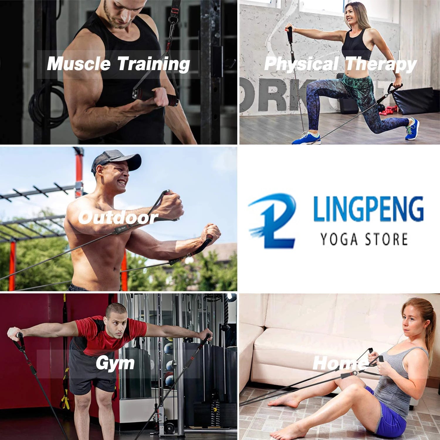 Premium Widerstandsbänder Set - Bis 250 LBS - Dein komplettes Home-Gym