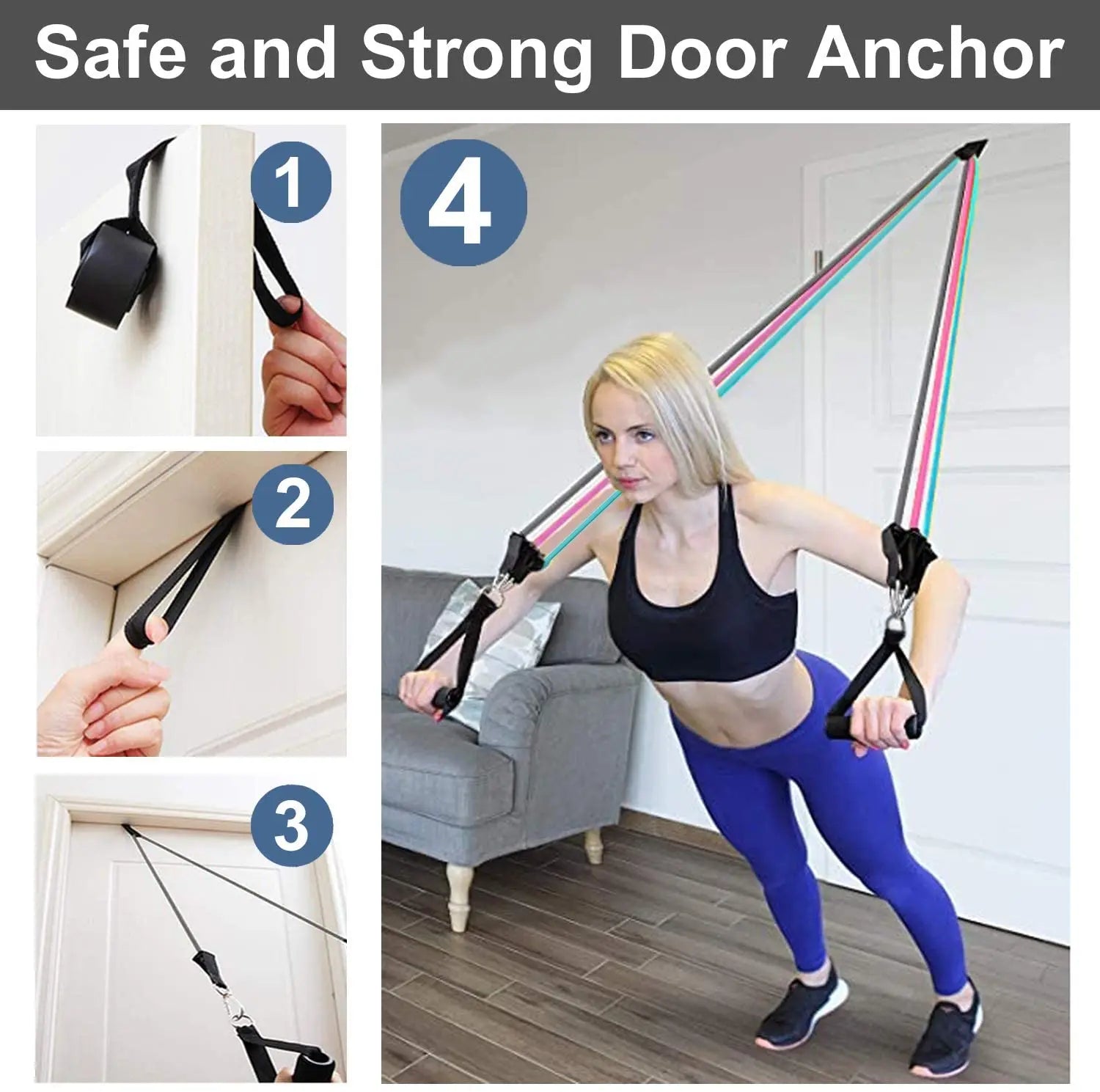 Premium Widerstandsbänder Set - Bis 250 LBS - Dein komplettes Home-Gym