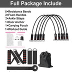 Premium Widerstandsbänder Set - Bis 250 LBS - Dein komplettes Home-Gym