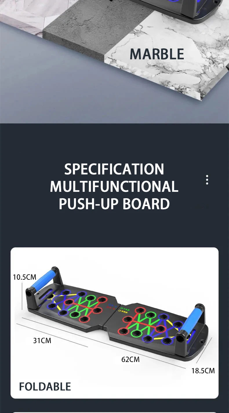 Push-up Board Set - Multifunktionales Liegestütz-System für Brustaufbau