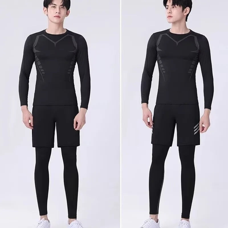 Men's Compression Running Shirt - Quick-Dry Sports T-Shirt for Training