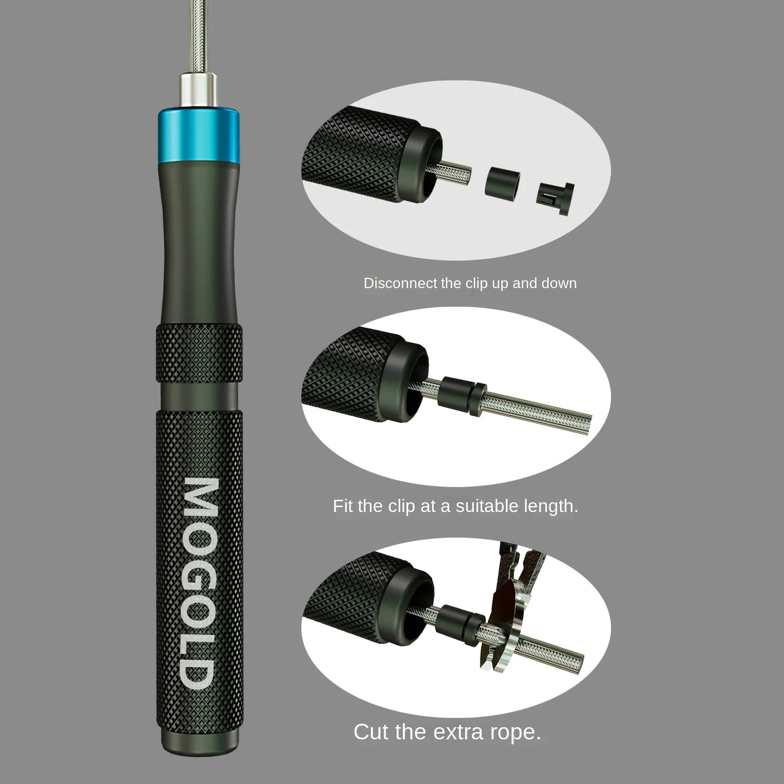 Profi Springseil Speed Rope - Verstellbar mit Kugellagern für Fitness