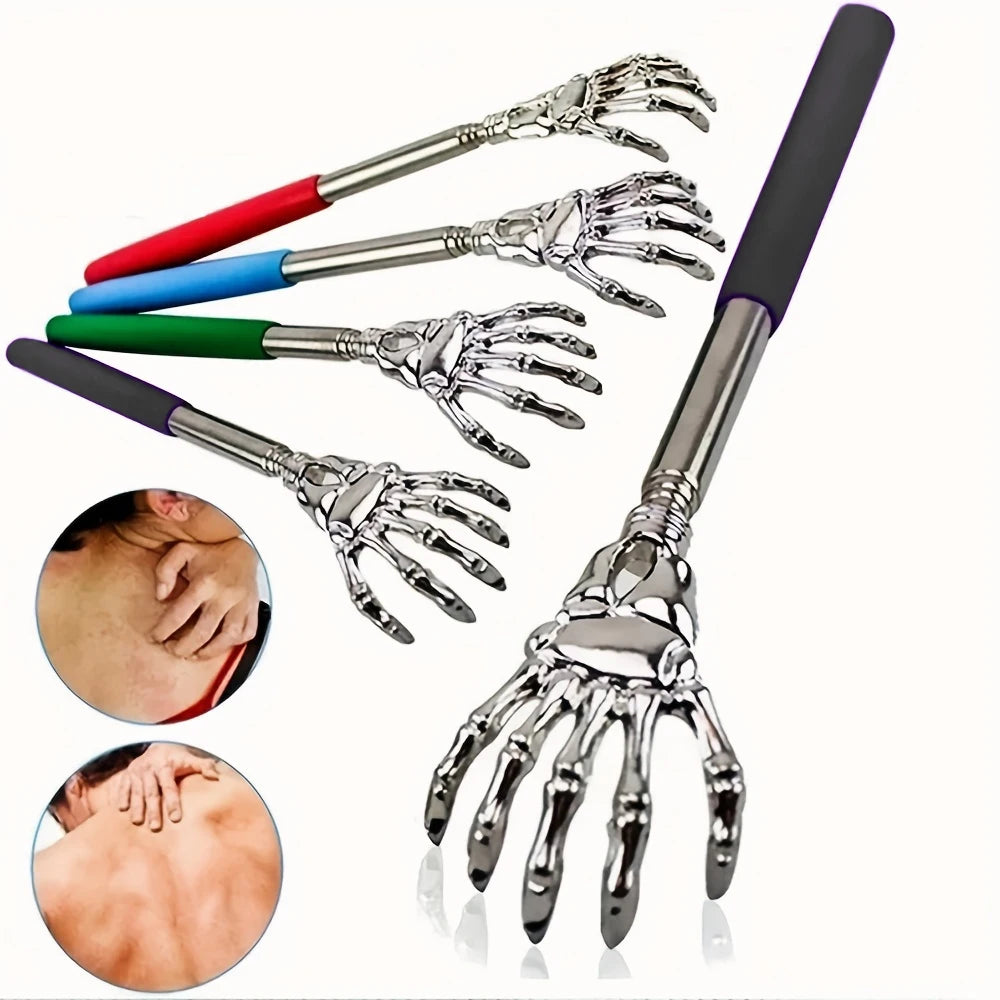 Teleskop Rückenkratzer Edelstahl - Ausziehbar 21-58cm für Rücken & Massage