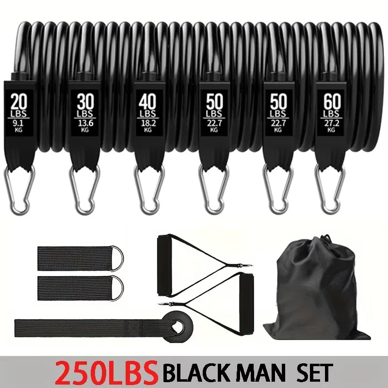 Premium Widerstandsbänder Set - Bis 250 LBS - Dein komplettes Home-Gym