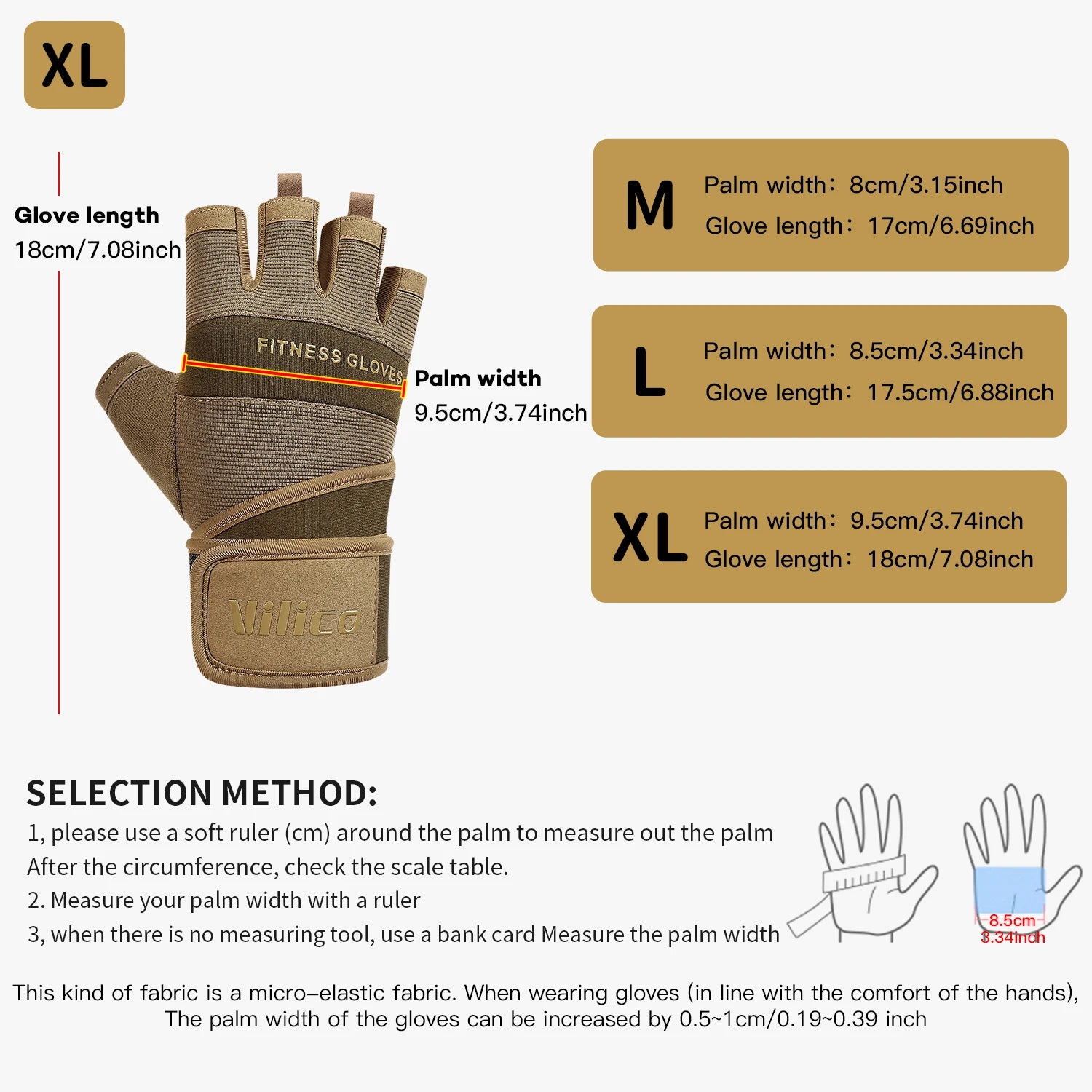Premium training gloves - Half-finger gym gloves with wrist support