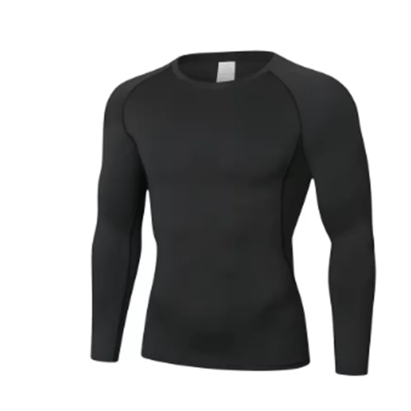Herren Laufshirt Kompression - Quick-Dry Sport T-Shirt für Training