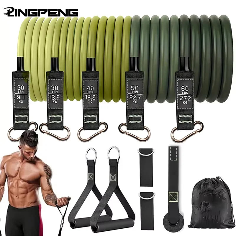 Premium Widerstandsbänder Set - Bis 250 LBS - Dein komplettes Home-Gym