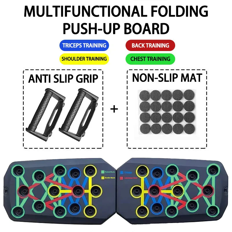 Push-up Board Set - Multifunktionales Liegestütz-System für Brustaufbau