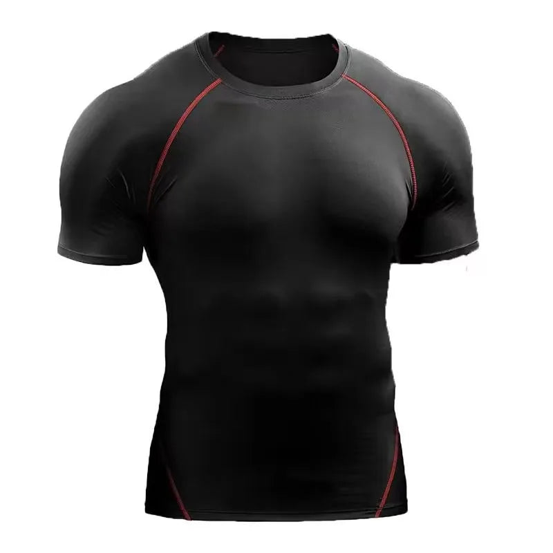 Premium Fitness Shirt Herren - Quick-Dry Kompression für Training & Running