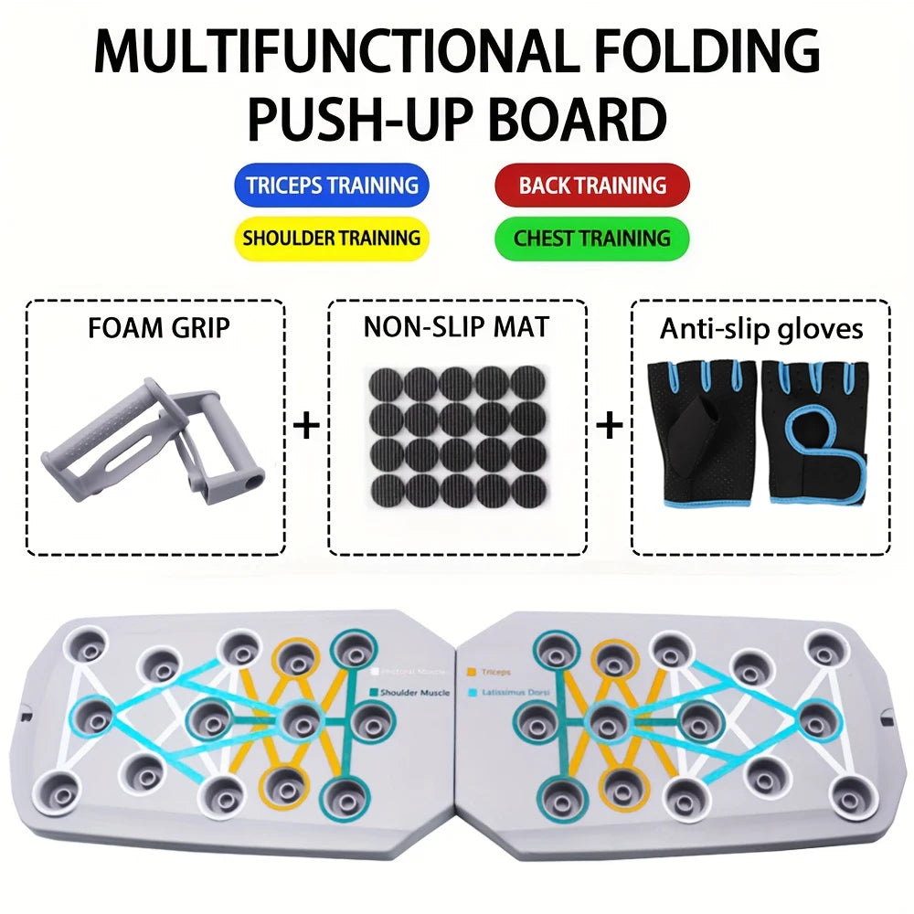 Push-up Board Set - Multifunktionales Liegestütz-System für Brustaufbau
