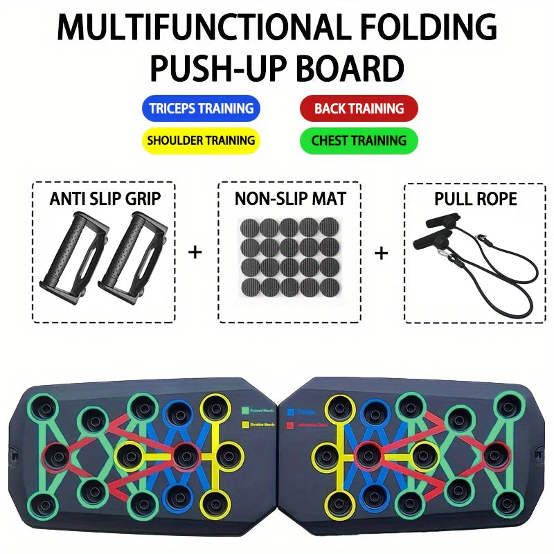 Push-up Board Set - Multifunktionales Liegestütz-System für Brustaufbau