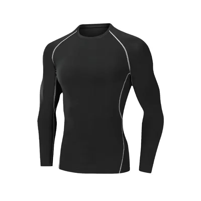 Herren Laufshirt Kompression - Quick-Dry Sport T-Shirt für Training