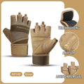 Premium training gloves - Half-finger gym gloves with wrist support