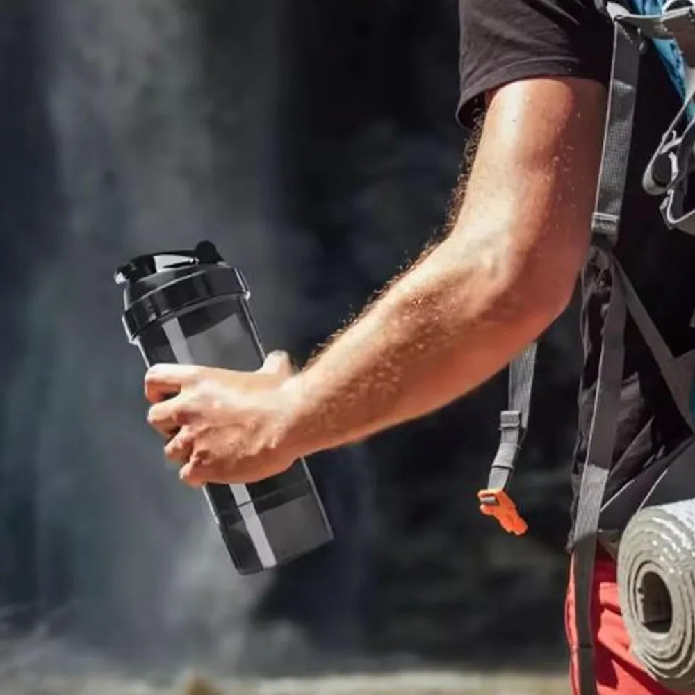 Premium Protein Shaker 3-Schichten - BPA-frei für Fitness & Gym